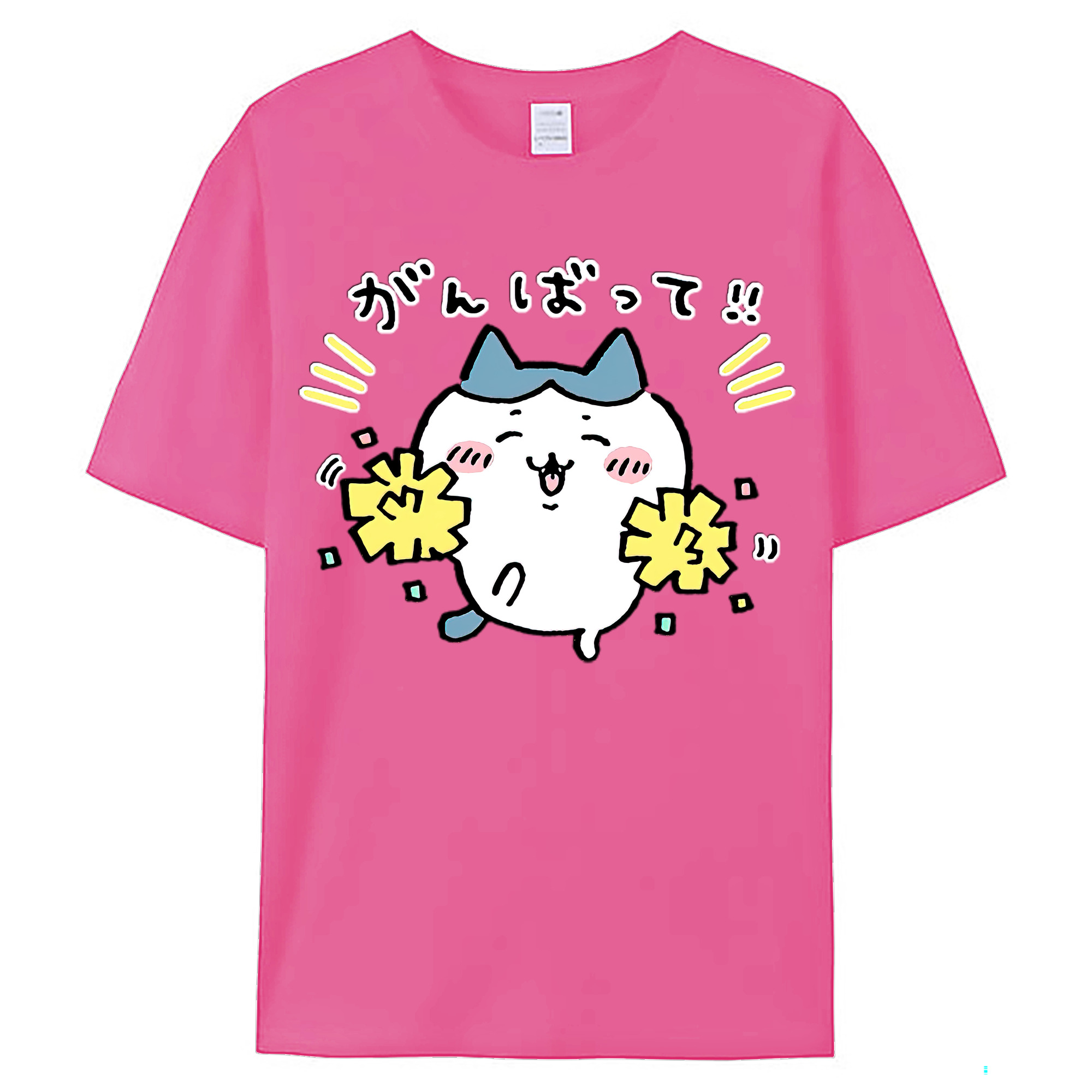 （画像用） ちいかわ ハチワレ Chii-kawa hachiware レディースカジュアルプリントTシャツ（綿100％）